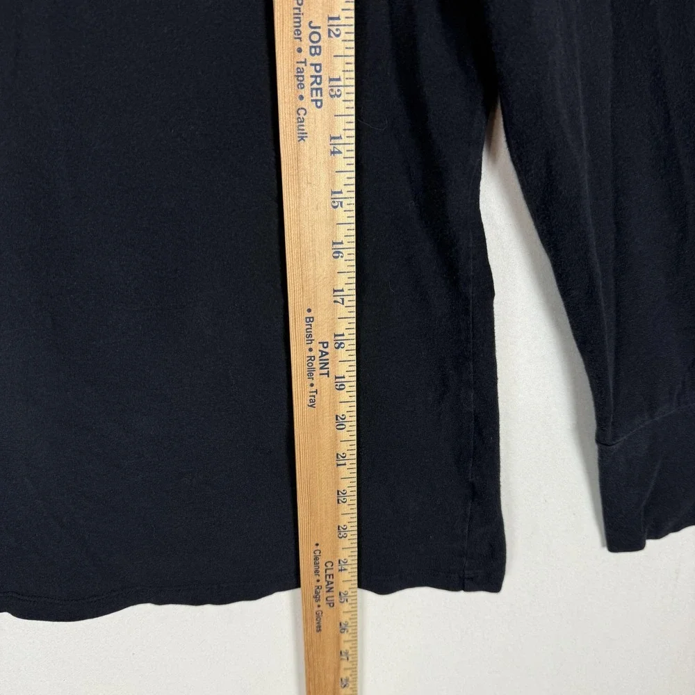 A.n.a Shirt Womens PL Black Scoop Neck Long Sleeve‎ Jersey Stretch Basic Tee